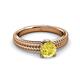 3 - Kelis Desire Yellow and White Diamond Engagement Ring 