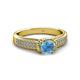 3 - Anya Desire Blue Topaz and Diamond Engagement Ring 