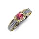 4 - Anya Desire Rhodolite Garnet and Diamond Engagement Ring 
