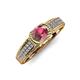 4 - Anya Desire Rhodolite Garnet and Diamond Engagement Ring 