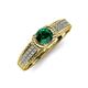 4 - Anya Desire Emerald and Diamond Engagement Ring 