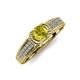 4 - Anya Desire Yellow and White Diamond Engagement Ring 