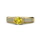 1 - Anya Desire Yellow and White Diamond Engagement Ring 