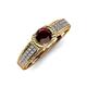 4 - Anya Desire Red Garnet and Diamond Engagement Ring 