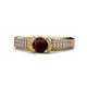 1 - Anya Desire Red Garnet and Diamond Engagement Ring 