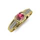 4 - Anya Desire Rhodolite Garnet and Diamond Engagement Ring 