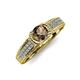4 - Anya Desire Smoky Quartz and Diamond Engagement Ring 