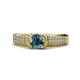 1 - Anya Desire Blue and White Diamond Engagement Ring 