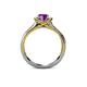 5 - Anya Desire Amethyst and Diamond Engagement Ring 