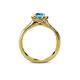 5 - Anya Desire Blue Topaz and Diamond Engagement Ring 