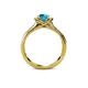 5 - Anya Desire London Blue Topaz and Diamond Engagement Ring 