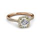 3 - Anne Desire Diamond Two Tone Halo Engagement Ring  