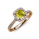 1 - Anne Desire Yellow and White Diamond Halo Engagement Ring  