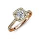 1 - Anne Desire Diamond Two Tone Halo Engagement Ring  
