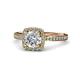 4 - Anne Desire Diamond Two Tone Halo Engagement Ring  