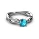 3 - Senara Desire London Blue Topaz Engagement Ring 