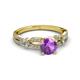 3 - Senna Desire Amethyst and Diamond Engagement Ring 