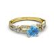 3 - Senna Desire Blue Topaz and Diamond Engagement Ring 