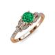 4 - Katelle Desire Emerald and Diamond Engagement Ring 