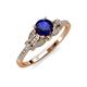 4 - Katelle Desire Blue Sapphire and Diamond Engagement Ring 