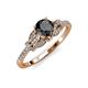 4 - Katelle Desire Black and White Diamond Engagement Ring 