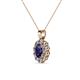3 - Cadena Iolite and Diamond Halo Pendant 