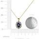 5 - Cadena Blue Sapphire and Diamond Halo Pendant 