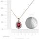5 - Cadena Ruby and Diamond Halo Pendant 