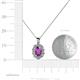 5 - Cadena Amethyst and Diamond Halo Pendant 