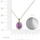 5 - Cadena Amethyst and Diamond Halo Pendant 