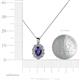 5 - Cadena Iolite and Diamond Halo Pendant 