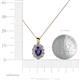 5 - Cadena Iolite and Diamond Halo Pendant 