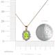 5 - Cadena Peridot and Diamond Halo Pendant 