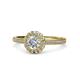 1 - Jolie Signature Diamond Floral Halo Engagement Ring 