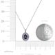 4 - Calice Blue Sapphire and Diamond Double Halo Pendant 