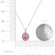 4 - Calice Pink Sapphire and Diamond Double Halo Pendant 