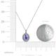 4 - Calice Tanzanite and Diamond Double Halo Pendant 