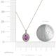 4 - Calice Amethyst and Diamond Double Halo Pendant 