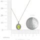 4 - Calice Peridot and Diamond Double Halo Pendant 