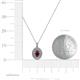 4 - Calice Red Garnet and Diamond Double Halo Pendant 