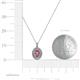 4 - Calice Rhodolite Garnet and Diamond Double Halo Pendant 