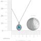 4 - Calice London Blue Topaz and Diamond Double Halo Pendant 