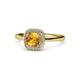1 - Alaina Signature Citrine and Diamond Halo Engagement Ring 