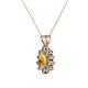 2 - Giselle Citrine and Diamond Halo Pendant 