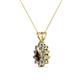 2 - Giselle Smoky Quartz and Diamond Halo Pendant 