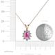 4 - Giselle Pink Sapphire and Diamond Halo Pendant 