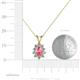 4 - Giselle Pink Tourmaline and Diamond Halo Pendant 