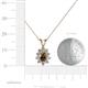 4 - Giselle Smoky Quartz and Diamond Halo Pendant 