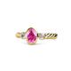 1 - Carolyn Oval Cut Pink Sapphire and Diamond Three Stone Engagement Ring 