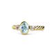 1 - Carolyn Oval Cut Aquamarine and Diamond Three Stone Engagement Ring 